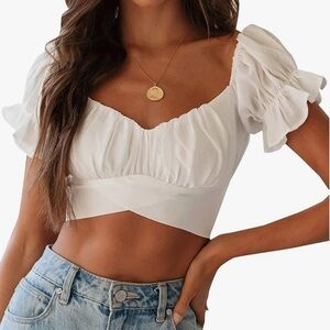 White Crop Top